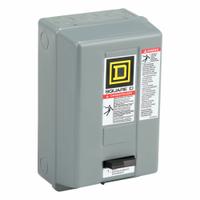 SQUARE D Magnetic Motor Starter: Non-Reversing, 3 Poles, NEMA Size 0, 18 A, 480V AC Coil (MPN 8536SBG2V06). Key specifications — Brand: SQUARE D; Coil Voltage: 480V AC; Phase: Three; Operator: None; Terminal Connection Type: Screw Clamp Terminals; Includes Pilot Light: No; Operator Controls: None; Auxiliary Contacts Included: No Auxiliary Contacts Included.