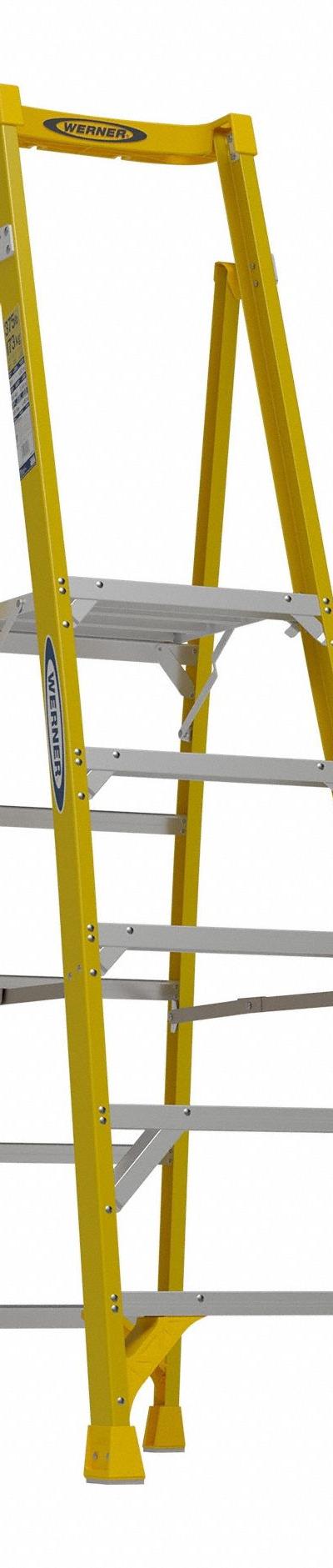 WERNER Platform Stepladder: 5 ft Ladder Size - General Purpose Podium Stepladders