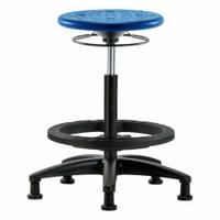 Stool: Polyurethane, Ht Range 22 in to 32 in, 13 in Seat Wd, 13 in Seat Dp, 5 Glides, 0 Casters (MPN IPHBSO-RG-BF-RG-BLU). Key specifications — Brand: APPROVED VENDOR; Foot Support: Yes; Base Material: Fiberglass; ESD-Safe: Not ESD Safe; Number of Casters: 0.