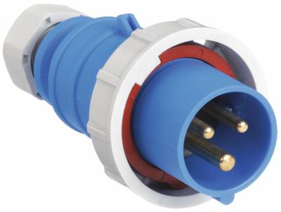 BRYANT Pin and Sleeve Plug: Blue, 250V AC, Single Phase, 20 A, 2 Pole, 3 Wire - Watertight Plugs
