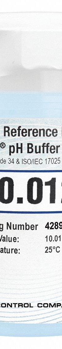TRACEABLE Buffer - pH 10.012: ACS, 100 mL Volume, Liquid, 10.012 pH, Plastic, Bottle, Solution, 6 (MPN 4289). Key specifications — Brand: TRACEABLE; CAS Number: 497-19-8; Chemical Family Type: Solution; Chemical Grade: ACS; Concentration: 10.012 pH; Container Material: Plastic; Container Type: Bottle; Form: Liquid.