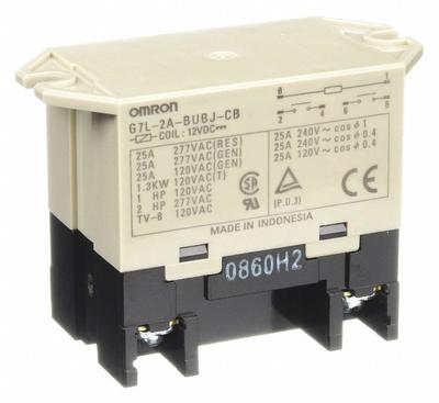 OMRON Enclosed Power Relay: Surface (Top Flange) Mounted, 25 A Current Rating - Surface-Mounted Relays