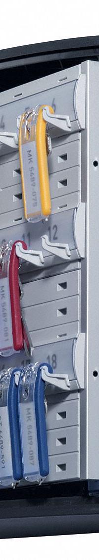 Key Box: 36 Key Capacity, Dial Combo Lock, Aluminum, Gray, 11 in Ht, 11 7/8 in Wd, 4 5/8 in Dp (MPN 196623). Key specifications — Brand: DURABLE; Finish: Brushed Aluminum; Includes Key Tags: Includes Key Tags; Includes Mounting Hardware: Mounting Hardware Included; Color: Gray; Mounting Location: Wall; Material: Aluminum.