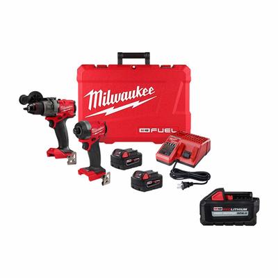 MILWAUKEE TOOL & EQUIPMENT Cordless Combination Kit: 2 Tools, Hammer Drill/Impact Driver - Milwaukee 18V Cordless Tool Combination Kits