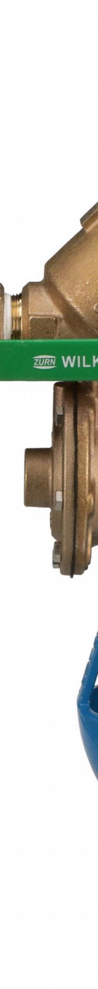 WILKINS Backflow Preventer: 975XL2, With Strainer, Bronze, 1 1/2 in Pipe Size, FNPT, 33°F – 180°F (MPN 112-975XL2SAG). Key specifications — Shut-Off Valve Type: Ball Valve; Connection Type: FNPT.