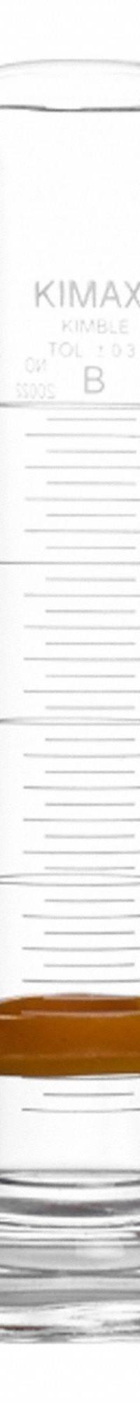 KIMBLE Graduated Cylinder: 25 mL, B, To Contain (TC), 0.5 mL Graduation Increments - mL (MPN 20022-25). Key specifications — ASTM Specification: D86; Brand: KIMBLE; USP Specification: Type I; Closure Included: No; Includes: Single Scale.