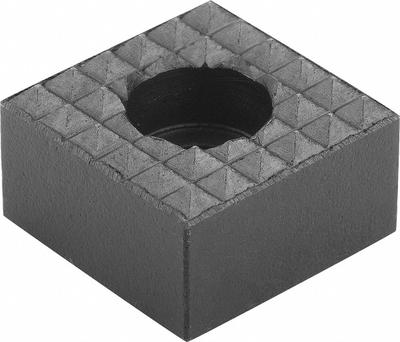 KIPP Front-Mount Gripper Pad: Counterbored Hole, Carbide, Fine, 25 mm Face Wd - Front-Mount Square Gripper Pads