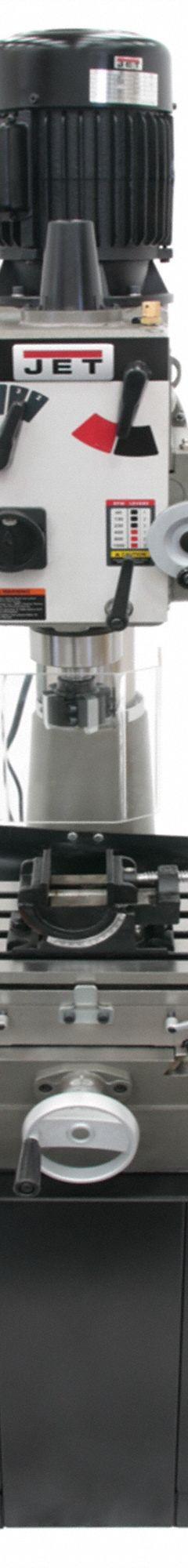 JET Mill Drill: JMD-40GHPF, Gear Drive, 1 1/2 hp, 115/230V, w/ Power Downfeed. Key specifications — attr1088426: R8; attr1088377: JET; attr1096869: Round.