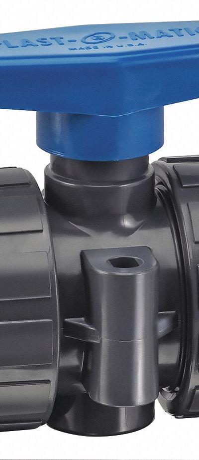 PLAST-O-MATIC Manual Two-Way Ball Valve: 1/2 in - PVC Ball Valves