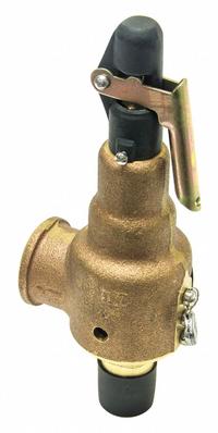 KUNKLE VALVE Safety Relief Valve: MNPT x FNPT, 1 1/4 in x 1 1/2 in, 264 psi Max. Op Pressure, Bronze (MPN 6010GFM01AAM0050). Key specifications — Brand: KUNKLE VALVE.