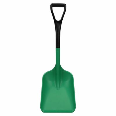 VIKAN Industrial Shovel: Square Point, 1 Ribs, Plastic, #3 Blade Size, 10 3/8 in Blade Wd - All-Plastic Industrial Shovels