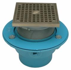 ZURN Floor Drain: 8 in Overall Dia, 5 in Grate Size, 3 in Nominal Pipe Size, Cast Iron, Slotted (MPN GR-FS05NI-C3N-PS-CC). Key specifications — Brand: ZURN.