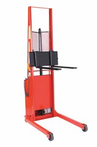 WESCO Stacker: 1,000 lb, 76 in Max Lifting Ht, Adj Invertible Fork, 30 in L x 3 in W Fork, Hydraulic (MPN 261033). Key specifications — Brand: WESCO; Lift Mechanism: Hydraulic; Width Across Forks: 6 in to 24 in.