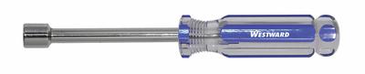 WESTWARD Solid Round Shank Nut Driver: Straight, Metric, Without Magnetized Tip - Standard Nut Drivers