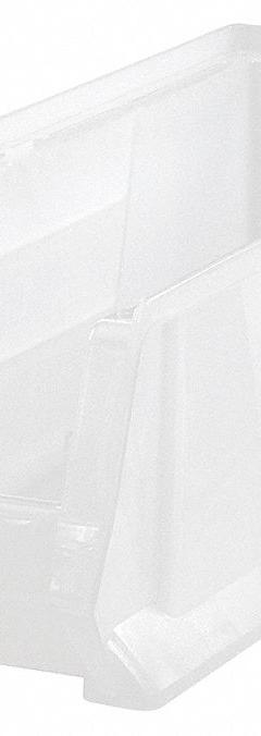 QUANTUM STORAGE SYSTEMS Bin: 23 7/8 in Overall Lg, 8 1/4 in x 7 in, Clear, Stacking Capable (MPN QUS950CL). Key specifications — Mobility: Stationary; Material: Plastic; Brand: QUANTUM STORAGE SYSTEMS; Stackable: Stacking Capable.