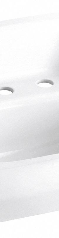 KOHLER Bathroom Sink: Kingston™, White, Vitreous China, 21 1/4 in Overall Lg, 18 1/8 in Overall Wd (MPN K-2006-0). Key specifications — Series: Kingston™; Includes: Wall Hanger; Color: White; Brand: KOHLER; Sink Type: Bathroom; Material: Vitreous China; Sink Material: Ceramic.