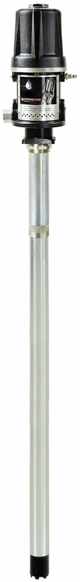 WESTWARD Air Drum Pump: Pump Only, 5:1, 10.6 gpm Max. Flow Rate, 176°F Max. Fluid Temp. - Standard Dispensing Piston Drum Pumps