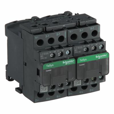 SCHNEIDER Magnetic Contactor: Reversing, 3 Poles, 3NO Contacts, 25 A - Reversing IEC Contactors
