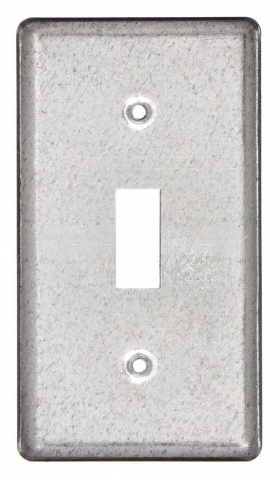 RACO Electrical Box Cover: 1 Gangs, Open, For Rectangular Box Shape - Galvanized Electrical Box Covers