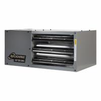 MODINE Gas Wall and Ceiling Unit Heater: 75,000 BtuH Heating Capacity Input, Propeller, Propane (MPN HD 75AS0121FDAN). Key specifications — Fuel Type: Propane; Combustion Type: Power Vented; Brand: MODINE; Fan Type: Propeller; Gas Connection Size, Gas Connection Type: 1/2 in; Overall Dimensions - H x W x D: 18 in x 26.8 in x 25 in.
