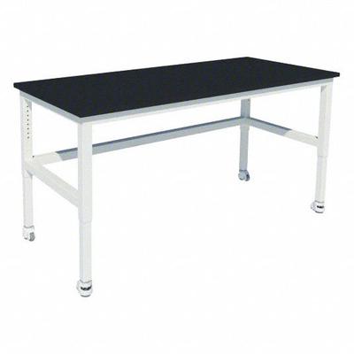 INSTOCK Heavy Duty Table: 24 in Overall Wd, 36 in Overall Ht, 7 ft Overall Lg, Phenolic - Adjustable-Height Laminate Surfaced Lab Tables