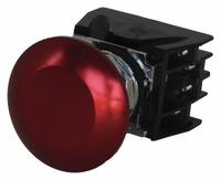 EATON Hazardous Location Push Button: 30 mm, Metallic, Mushroom Head Profile, 2NO/2NC (MPN 10250T713R). Key specifications — Manufacturer Part Number: 10250T713R; Product Type: Push Button Operators; Series: 10250T; Brand: EATON; AC Contact Rating: 10 A @ 600 V; Action: Momentary; DC Contact Rating: 2.5 A @ 250 V; Operator Illumination: Non-Illuminated.