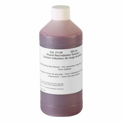 HACH Phenol Red Indicator Solution: 500 mL Volume, Liquid, Bottle, Solution - Ion Specific Standards