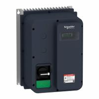 SCHNEIDER Variable Frequency Drive: In Phase Single, Out Phase Single, 2 hp, IP65, No Bypass (MPN ATV320U15M2WS). Key specifications — Style: Compact; Color: Black/Green; Output Phase: Single.