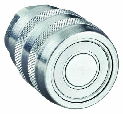 Parker Hydraulic Quick Connect Hose Coupling: 1/4 in Coupling Size, Steel, Fluorocarbon - 71 Series Hydraulic Quick-Connect Coupling Bodies