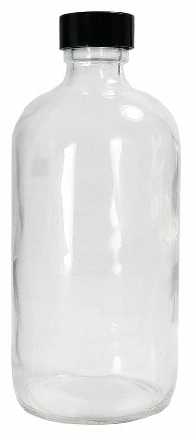 QORPAK Sampling Bottle: 960 mL, Colorless, 33-400, Phenolic, 12, Pulp/Vinyl - Clear Narrow Mouth Round Glass Lab Bottles