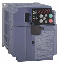 FUJI ELECTRIC Variable Frequency Drive: In Phase Three, Out Phase Three, 7 1/2 hp, No Bypass, Blue (MPN FRN0020E2S-2GB). Key specifications — Style: Heat Sink; Color: Black/Blue/Gray; Output Phase: Three.