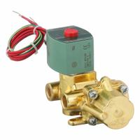 REDHAT Solenoid Valve: 4-Way, 1/4 in Pipe Size, 110V AC/120V AC, Watertight/Without Junction Box (MPN 8344G070). Key specifications — Pipe Size: 1/4 in; Voltage: 120V AC; Brand: REDHAT; Coil Enclosure: Without Junction Box.