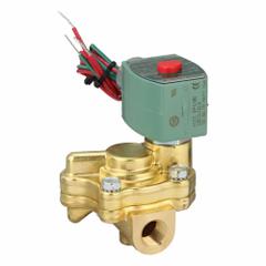 REDHAT Solenoid Valve: 2-Way, Normally Closed, 3/8 in Pipe Size, 110V AC/120V AC, Slow-Closing (MPN 8221G001). Key specifications — Pipe Size: 3/8 in; Voltage: 120V AC; Brand: REDHAT; Coil Enclosure: Without Junction Box.