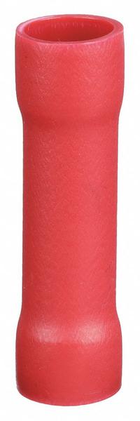 GRAINGER Butt Splice Connector: Red, Vinyl, For Wire Size 8 AWG – 8 AWG, 600 V, Pack Qty 25 (MPN 5WHG8). Key specifications — Brand: GRAINGER.