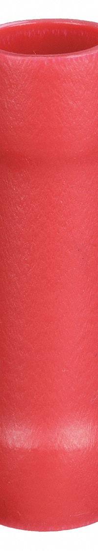 GRAINGER Butt Splice Connector: Red, Vinyl, For Wire Size 8 AWG – 8 AWG, 600 V, Pack Qty 25 (MPN 5WHG8). Key specifications — Brand: GRAINGER.