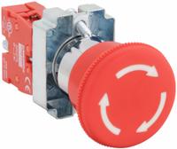 DAYTON Emergency Stop Push Button: Non-Illuminated, Mushroom Head Profile, Non-Metallic, 22 mm, 1NC (MPN 30G253). Key specifications — Brand: DAYTON; Action: Maintained; Series: Dayton; Terminal Connection: Pressure Plate; Push Button Material Type: Non-Metallic.
