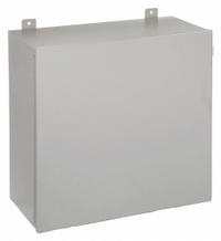 WIEGMANN Enclosure: Steel, 24 in x 24 in x 7 in, NEMA 12/13, Solid Cover, Hinged (MPN B242407CH). Key specifications — Brand: WIEGMANN; Closure Method: Screws; Knockouts: Not Included.