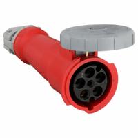 HUBBELL Pin and Sleeve Connector: Red, 277/480V AC, Three Phase, 60 A, 4 Pole, 5 Wire, IEC Grounding (MPN HBL560C7W). Key specifications — Brand: HUBBELL.