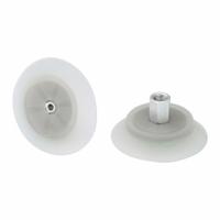 SCHMALZ Vacuum Pad Assembly: Flat, G1/8 in Vacuum Port, 54.3 mm Pad Dia, Food Grade Silicone Rubber (MPN 10.01.01.14104). Key specifications — attr1019136: 10.01.01.14104; attr1019138: SCHMALZ; attr1019139: 55 A.