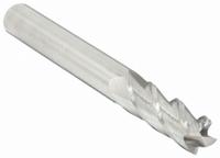 CLEVELAND Square End Mill: Carbide, 4 Flute, 7/16" Mill Dia, 5/8" LOC, 2-1/2" OAL (MPN C61886)