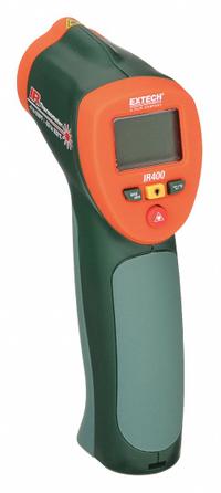 EXTECH Infrared Thermometer: IR400, Max Temp/Min Temp, Fixed @ 0.95 to 0.95, Mini Thermometer Size. Key specifications — Features: the Emissivity Covers 90% of Surface Applications; Testing Functions: Minimum Temperature; Standards: CE; Resolution °F: 0.1°F; Manufacturer Part Number: IR400; Mounting Style - NEW: Handheld Only; Intrinsic Safety - NEW: Not Specified Intrinsically Safe; Includes Work Light - NEW: No Work Light Included.
