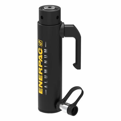 ENERPAC Lock Nut Cylinder: 20 ton Nominal Capacity, 8 in Nominal Stroke Lg, 4.83 sq in - Lightweight Lock Nut Rams