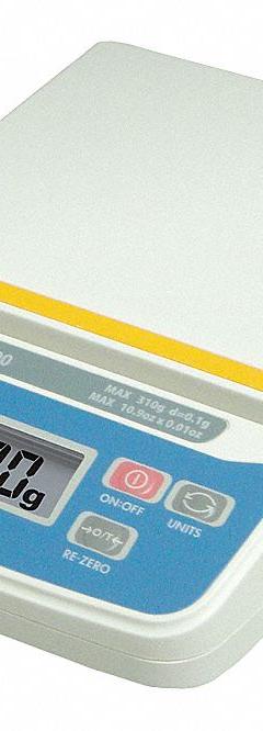 A&D WEIGHING Compact Bench Scale: 510 g Capacity, 0.1 g Readability, g/lb/oz/oz/t/tl, ABS (MPN HT-500). Key specifications — Brand: A&D WEIGHING; Display Type: LCD.