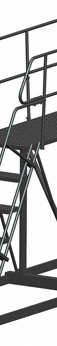 BALLYMORE Mobile Work Platform: 5 ft Platform Ht - Max, 36 in x 72 in, Steel, 800 lb Load Capacity (MPN SEP6-3672). Key specifications — Folding: Not Foldable; Mobility: Rolling; Brand: BALLYMORE; Color: Gray; Height Adjustability: Fixed Height; Includes Handrails: Handrails Included; Locking Mechanism: Foot-Activated Step Lock; Handrails: Includes Handrails.