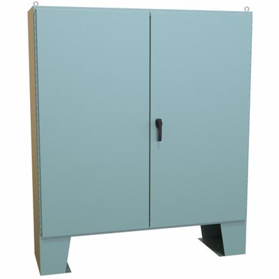 HAMMOND Electrical Enclosure: Steel, 72 in x 72 in x 21 in, NEMA 12, w/Panel, Solid Cover - Steel Dust-Tight Enclosures