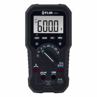 FLIR Digital Multimeter: TRMS, CAT III 600V/CAT IV 300V, 600 V Max AC Volt Measurement, IP40 (MPN DM66). Key specifications — Instrument Counts: 6,000; Brand: FLIR; Calibration Certificate Included: Not Included.