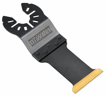 DEWALT Oscillating Tool Blade: 1 1/4 in Blade Wd, 3 3/4 in Overall Lg, Plunge Cutting - Open-Back Universal OIS Mounted Blades