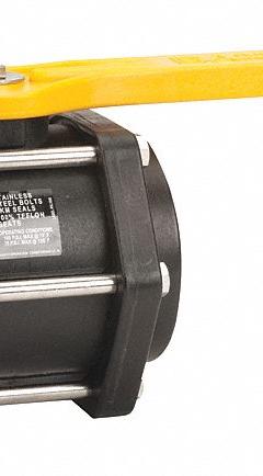 BANJO Manual Two-Way Ball Valve: 3 in, Polypropylene, Straight, FNPT x FNPT, Three-Piece, Lever (MPN V300). Key specifications — Brand: BANJO; Handle: Lever.