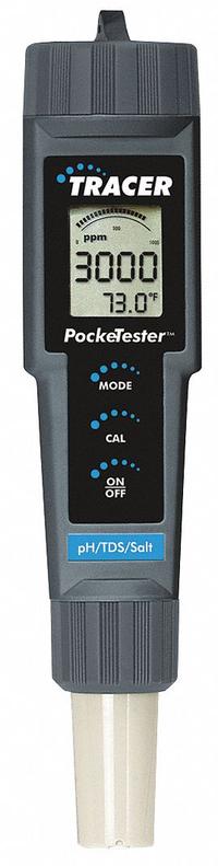LAMOTTE Pocket Multiparameter Meter: Sample Cup with Cap (MPN 1766). Key specifications — Test Parameters: Total Dissolved Solids; Manufacturer Part Number: 1766; Measurement Components Included: pH 0.00 to 14.00; Other Accessories Included: Sample Cup with Cap; Reagents and Solutions Included: pH/CON TRACER PockeTester Kit Code 1766Includes: Sample Cup w/cap † Tablet Crusher Buffer Tablets, pH 4.0, 7.0 & 10.0 † Conductivity Standard, 12,880 µsCode 0175Code 6317-G.