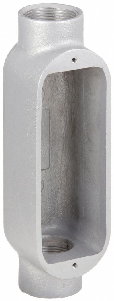 HUBBELL KILLARK Conduit Outlet Body: Aluminum, 1 1/2 in Trade Size, C Body, 36 cu in Body Capacity - C - Straight Type